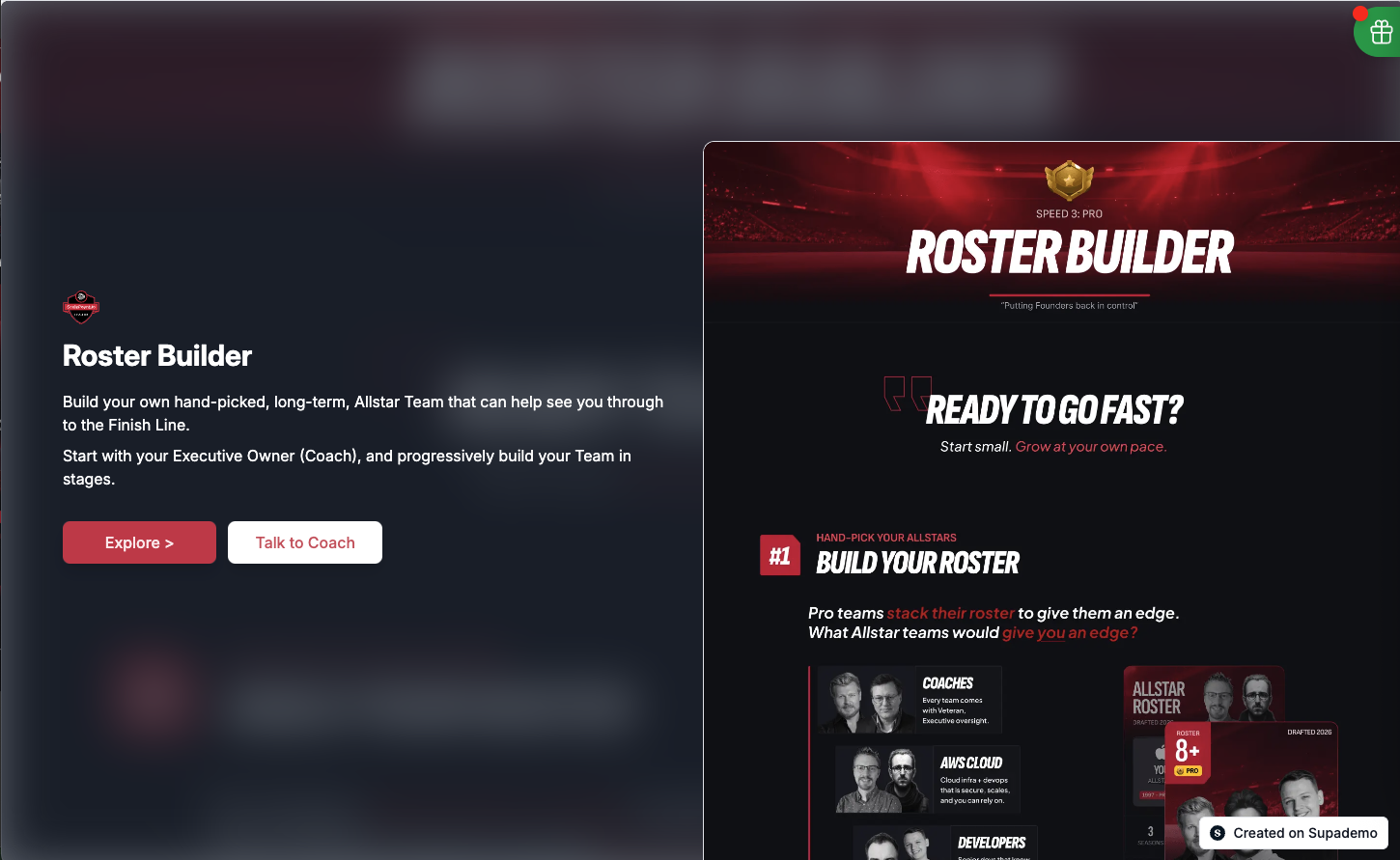 Roster Builder Supademo preview